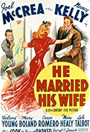 He Married His Wife 1940 poster