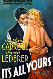 It's All Yours (1937) cover
