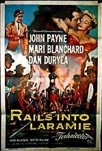 Rails Into Laramie 1954 poster