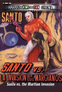 Santo el Enmascarado de Plata vs 'La invasión de los marcianos' 1967 capa