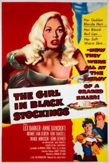 The Girl in Black Stockings 1957 capa
