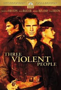 Three Violent People 1956 poster